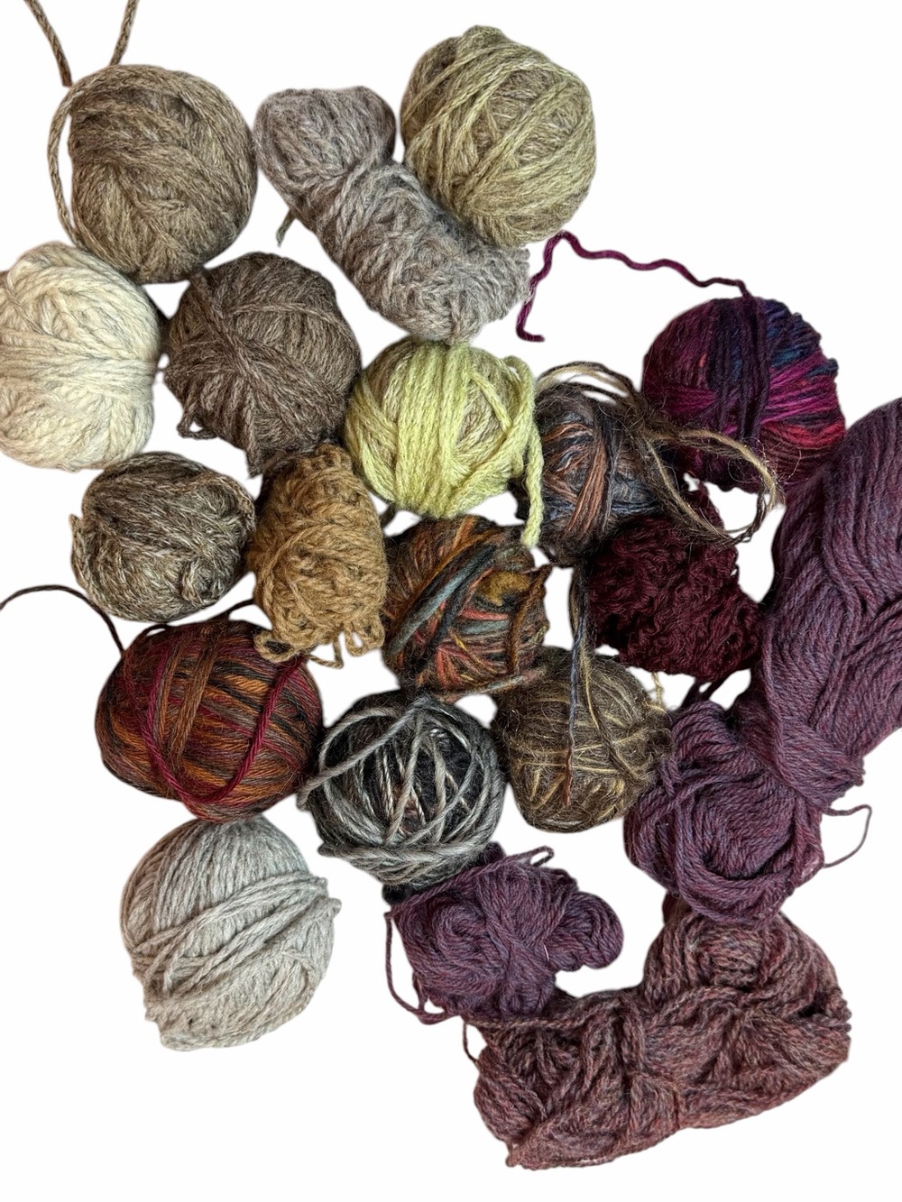 Yarn Mixed Lot Wool Blends Yarn Skeins Crafts Knit Crochet Fall Winter Colors